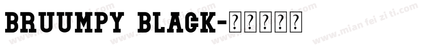 BruumPY Black字体转换